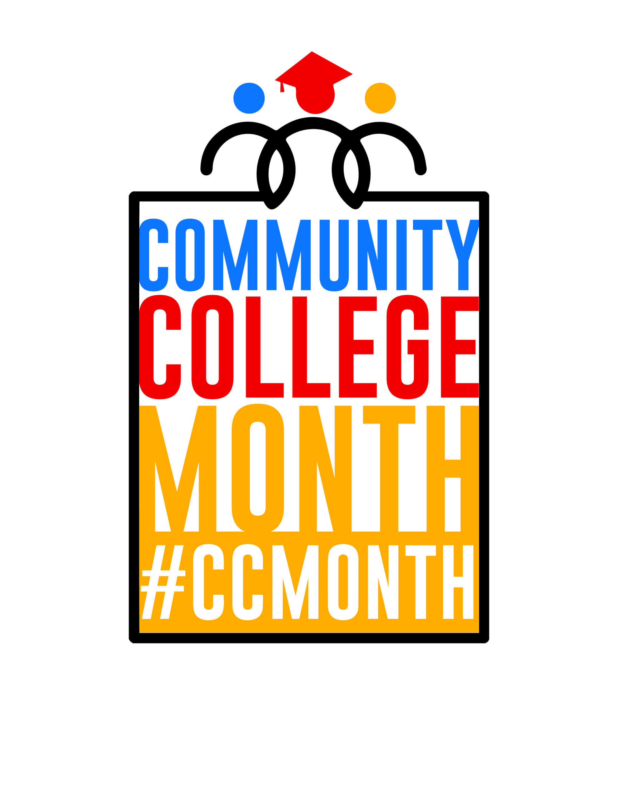 A logo of Community College Month