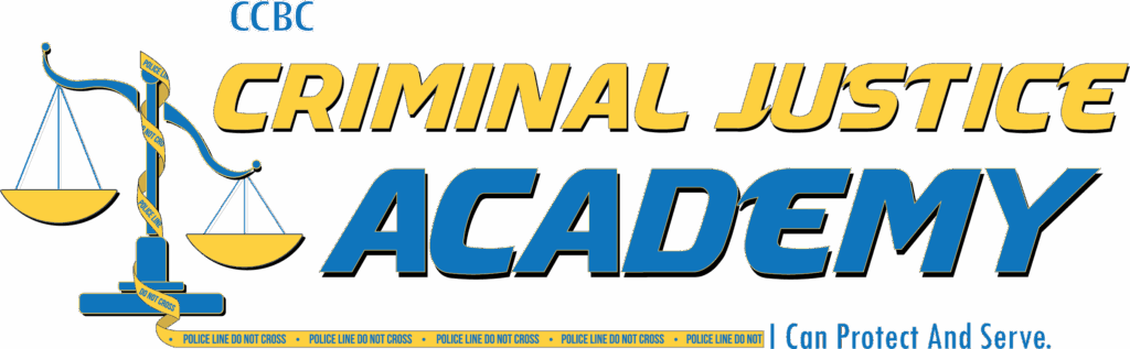 A logo of ccbc criminal justice academy - I can protect and serve