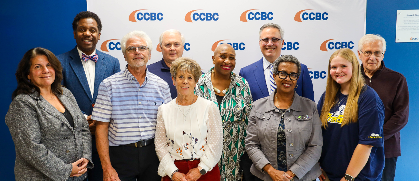 A group photo of CCBC at the Atwell Student Commons