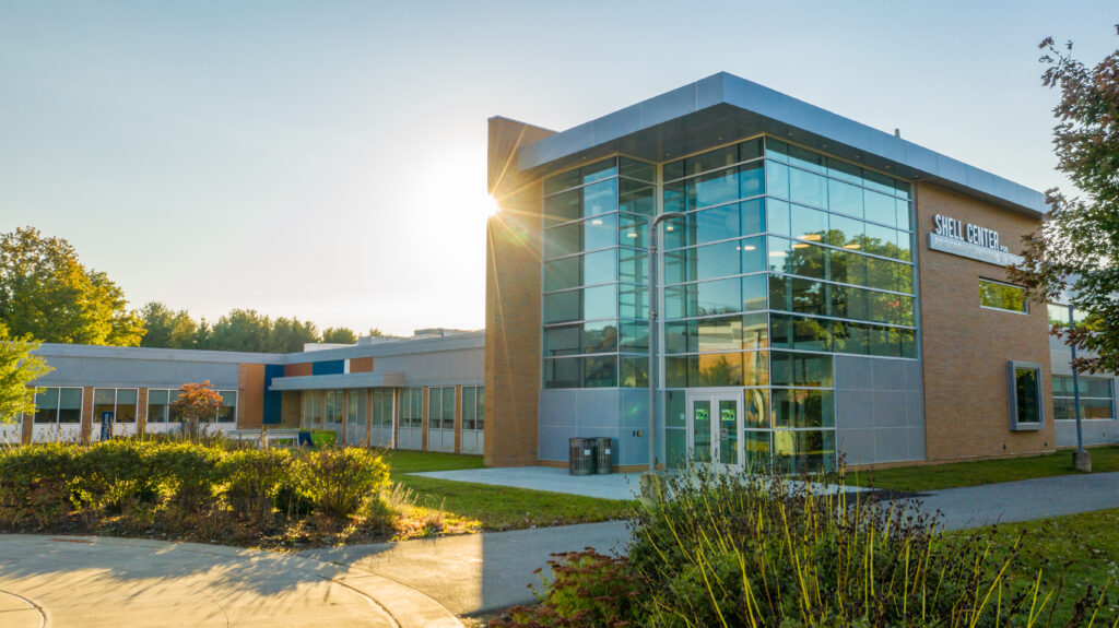 Background image of the Shell Center building