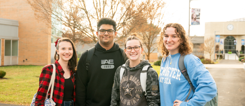 A group of ccbc students smiling for the camera